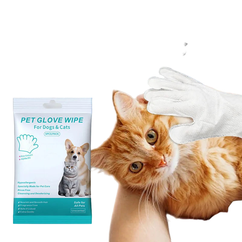 Pet cleaning gloves wipes