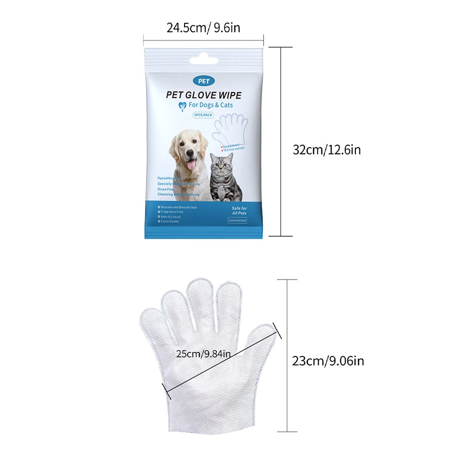 Pet cleaning gloves wipes