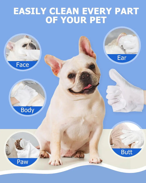 Pet cleaning gloves wipes
